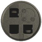 Лицевая панель для тройной информационной розетки RJ-45, графит Лицевая панель для тройной информационной розетки RJ-45, графит