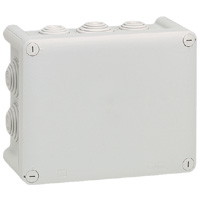 Коробка прямоугольная - 155x110x74 - Программа Plexo - IP 55 - IK 07 - серый - 10 кабельных вводов - 750°C Коробка прямоугольная - 155x110x74 - Программа Plexo - IP 55 - IK 07 - серый - 10 кабельных вводов - 750°C