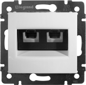 Розетка телефонная RJ-11 4 контакта 2 коннектора Legrand Valena (белая) Розетка телефонная RJ-11 4 контакта 2 коннектора Legrand Valena (белая)