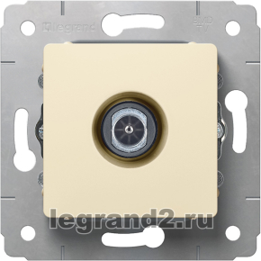 Розетка TV простая 2400MHz 1,5dB звезда Legrand Cariva (слоновая кость) Розетка TV простая 2400MHz 1,5dB звезда Legrand Cariva (слоновая кость)