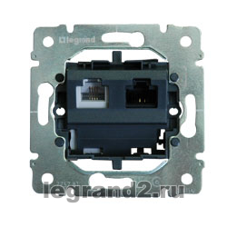 Розетка компьютерная+телефонная Galea Life (RJ45 Кат.6 UTP/RJ11) Розетка компьютерная+телефонная Galea Life (RJ45 Кат.6 UTP/RJ11)