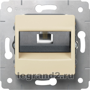 Розетка телефонная RJ11 4 контакта Legrand Cariva (слоновая кость) Розетка телефонная RJ11 4 контакта Legrand Cariva (слоновая кость)