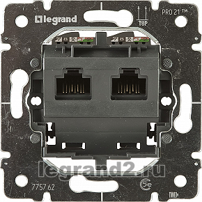 Розетка компьютерная Galea Life на 2 выхода (2хRJ45 Кат.5Е UTP) Розетка компьютерная Galea Life на 2 выхода (2хRJ45 Кат.5Е UTP)
