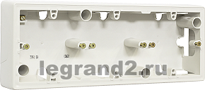 Коробка Legrand Valena для накладного монтажа 3 поста (белая) Коробка Legrand Valena для накладного монтажа 3 поста (белая)