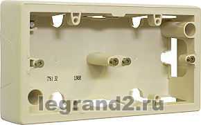Коробка Legrand Valena для накладного монтажа 2 поста (слоновая кость) Коробка Legrand Valena для накладного монтажа 2 поста (слоновая кость)
