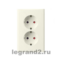 Anam Legrand 70W/Selix/Zunis Беж Розетка 2-ая с/з (широкий суппорт) Anam Legrand 70W/Selix/Zunis Беж Розетка 2-ая с/з (широкий суппорт)