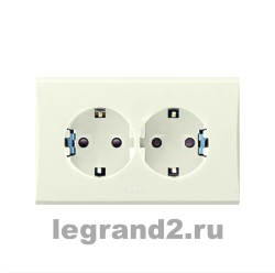 Anam Legrand 70W/Selix/Zunis Беж Розетка 2-ая с/з гориз (широкий суппорт) Anam Legrand 70W/Selix/Zunis Беж Розетка 2-ая с/з гориз (широкий суппорт)