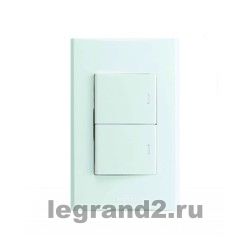 Anam Legrand Zunis Белый Выключатель двухклавишный Anam Legrand Zunis Белый Выключатель двухклавишный
