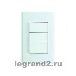 Anam Legrand Zunis Белый Выключатель 3-клавишный Anam Legrand Zunis Белый Выключатель 3-клавишный
