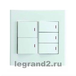 Anam Legrand Zunis Белый Выключатель рятиклавишный с подсветкой Anam Legrand Zunis Белый Выключатель рятиклавишный с подсветкой