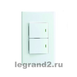 Anam Legrand Zunis Белый Переключатель 2-клавишный с подсветкой Anam Legrand Zunis Белый Переключатель 2-клавишный с подсветкой