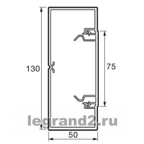 Кабель-канал Classic 130x50 мм, 1 секция, крышка 75 мм (белый) Кабель-канал Classic 130x50 мм, 1 секция, крышка 75 мм (белый)