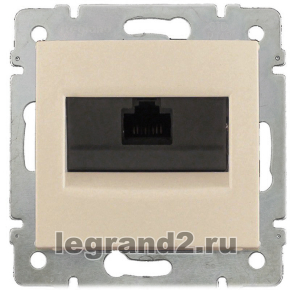 Розетка RJ45 Кат.6 UTP Legrand Valena (слоновая кость) на захватах Розетка RJ45 Кат.6 UTP Legrand Valena (слоновая кость) на захватах