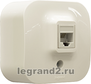Розетка RJ11 Quteo (Белая) Розетка RJ11 Quteo (Белая)