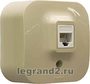 Розетка RJ11 Quteo (Слоновая кость) Розетка RJ11 Quteo (Слоновая кость)
