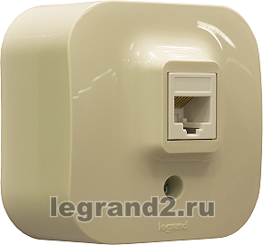 Розетка RJ45 Quteo (Слоновая кость) Розетка RJ45 Quteo (Слоновая кость)
