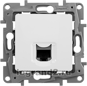 Розетка RJ45 Кат.5 UTP Legrand Etika (белая) Розетка RJ45 Кат.5 UTP Legrand Etika (белая)