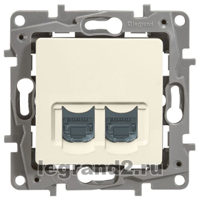 Розетка RJ11+RJ45 кат. 5UTP Legrand Etika (слоновая кость) Розетка RJ11+RJ45 кат. 5UTP Legrand Etika (слоновая кость)