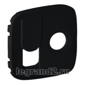 Valena ALLURE.Лицевая панель розетки TV-RJ45.Антрацит Valena ALLURE.Лицевая панель розетки TV-RJ45.Антрацит