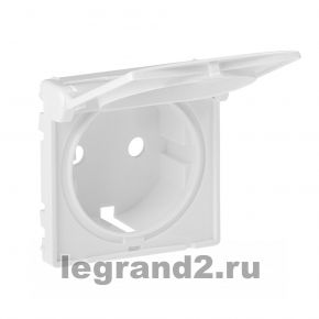 Лицевая панель розетки 2К+З c крышкой Valena Life (белая) Лицевая панель розетки 2К+З c крышкой Valena Life (белая)