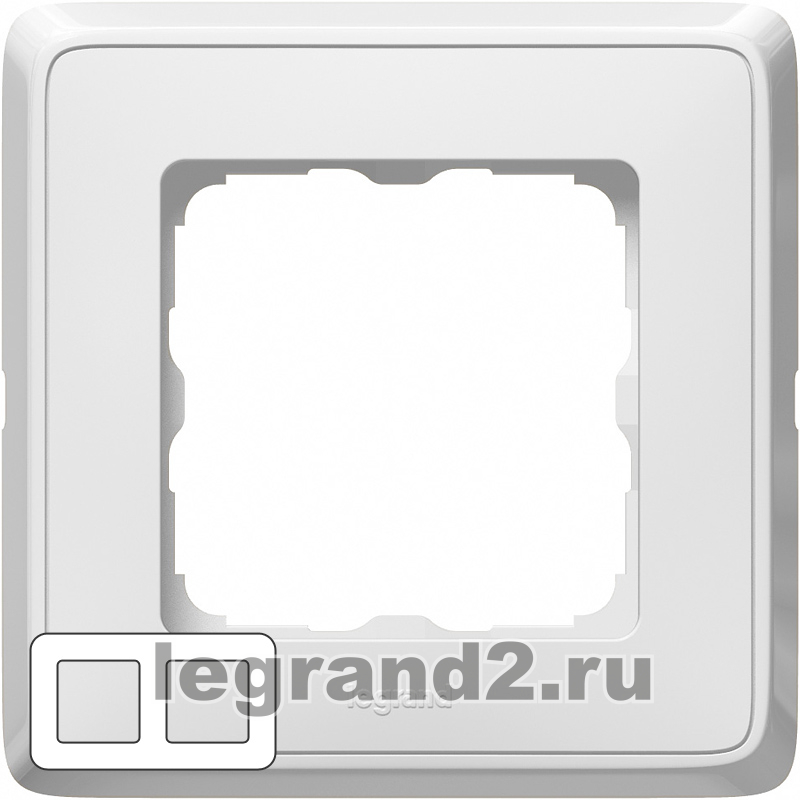 Рамка Cariva на 2 поста (белая) Рамка Cariva на 2 поста (белая)