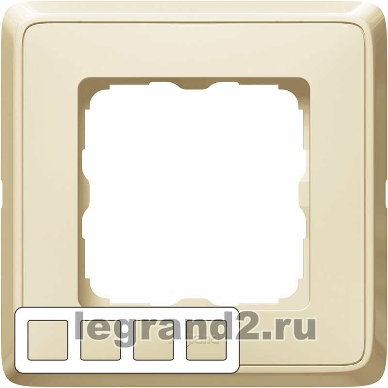 Рамка Cariva на 4 поста (слоновая кость) Рамка Cariva на 4 поста (слоновая кость)