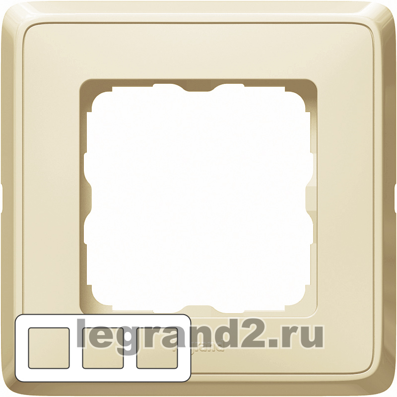Рамка Cariva на 3 поста (слоновая кость) Рамка Cariva на 3 поста (слоновая кость)