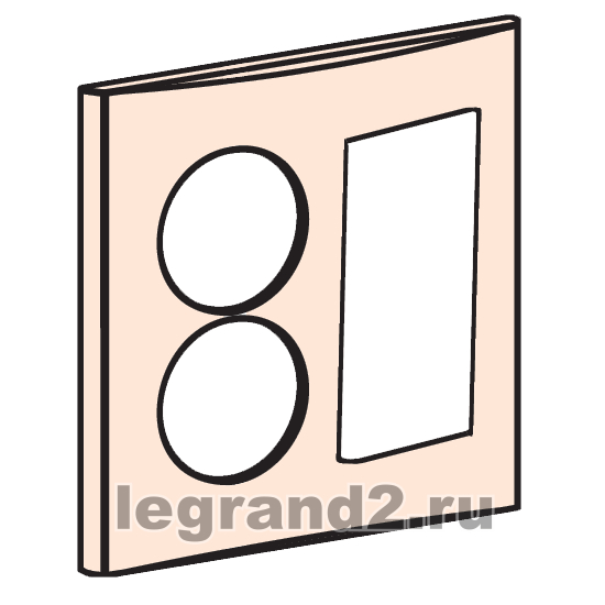 Anam Legrand Zunis Рамка для блока розетки 2-ой + суппорта на 3 модуля (бежевый) Anam Legrand Zunis Рамка для блока розетки 2-ой + суппорта на 3 модуля (бежевый)