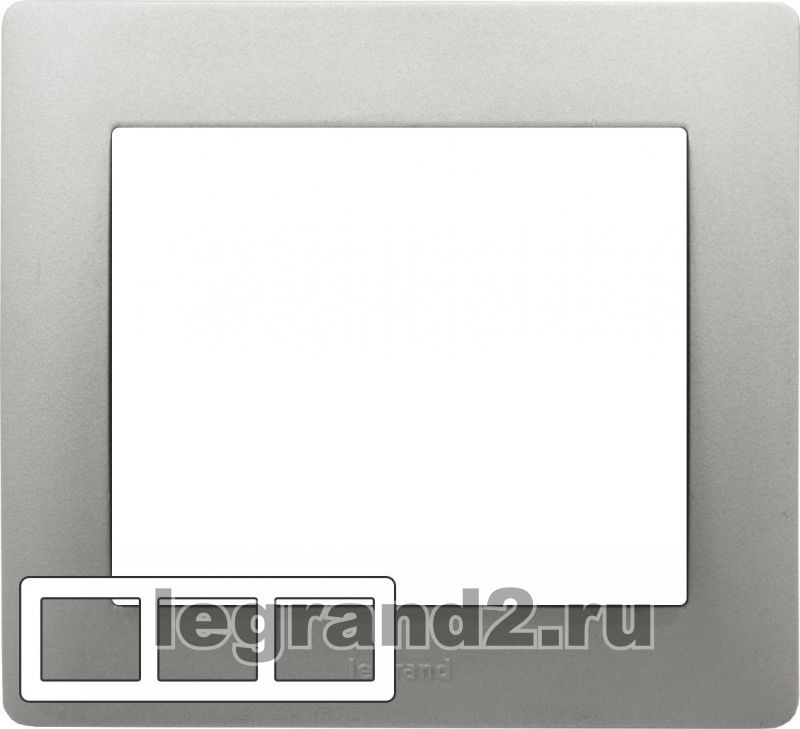 Рамка Legrand DIY Galea Life 3-я, горизонтальная (Алюминий) Рамка Legrand DIY Galea Life 3-я, горизонтальная (Алюминий)