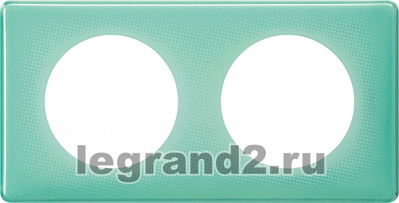 Рамка двухместная Legrand Celiane (бирюзовый муар) Рамка двухместная Legrand Celiane (бирюзовый муар)