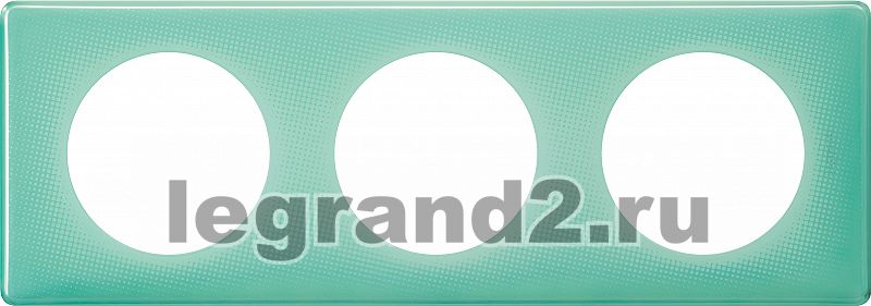Рамка трехместная Legrand Celiane (бирюзовый муар) Рамка трехместная Legrand Celiane (бирюзовый муар)