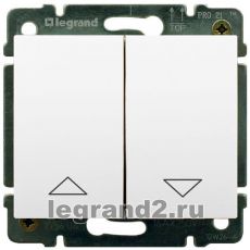 Клавишный выключатель для управления жалюзи Legrand Galea Life (белый) Клавишный выключатель для управления жалюзи Legrand Galea Life (белый)