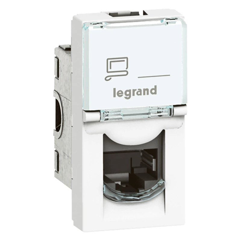 Розетка информационная Legrand Mosaic (белый) Розетка информационная Legrand Mosaic (белый)