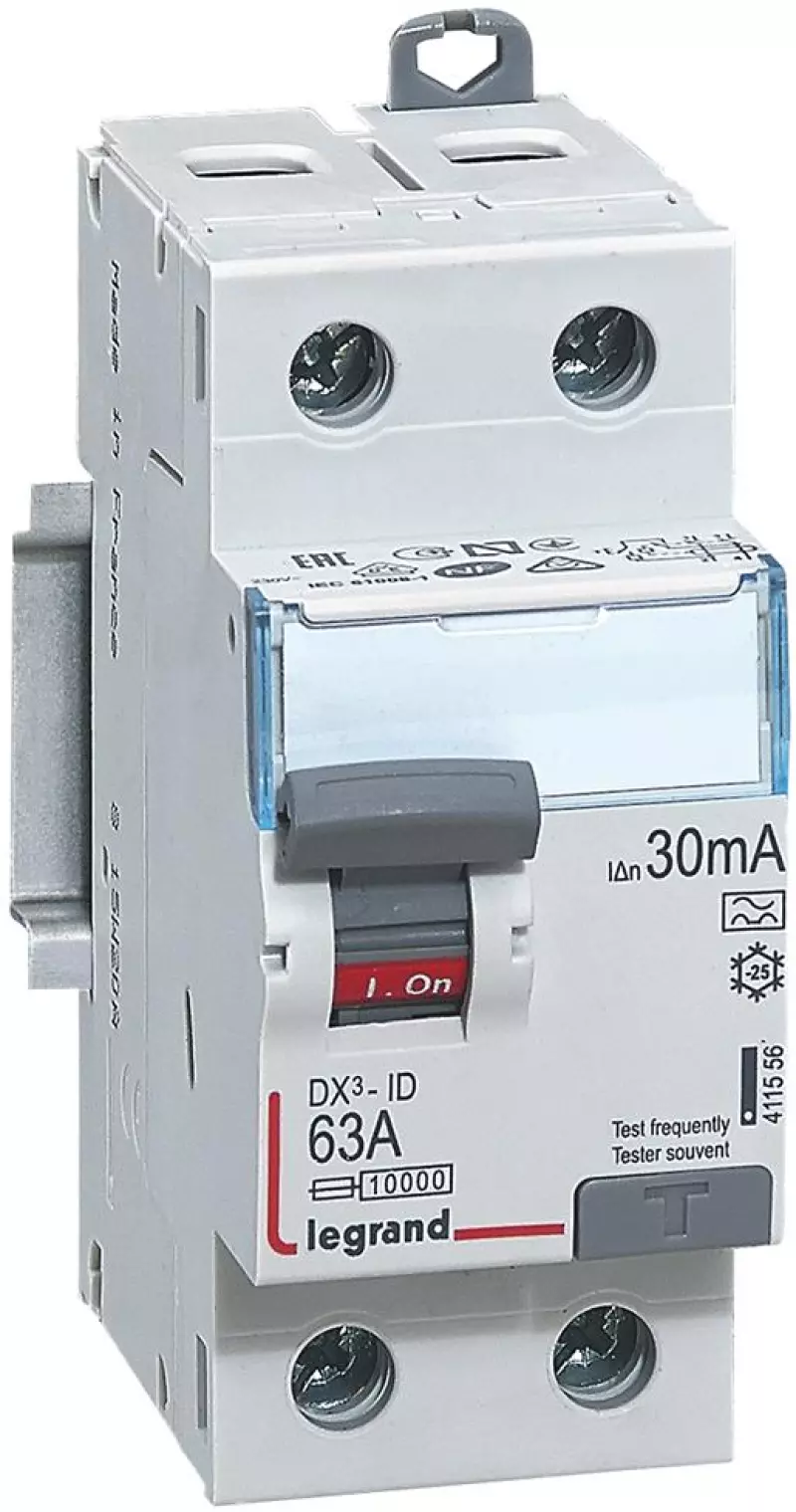 Устройство защитного отключения (УЗО/ВДТ) Legrand DX3 - 1P+N - 63A - A - 30mA Устройство защитного отключения (УЗО/ВДТ) Legrand DX3 - 1P+N - 63A - A - 30mA
