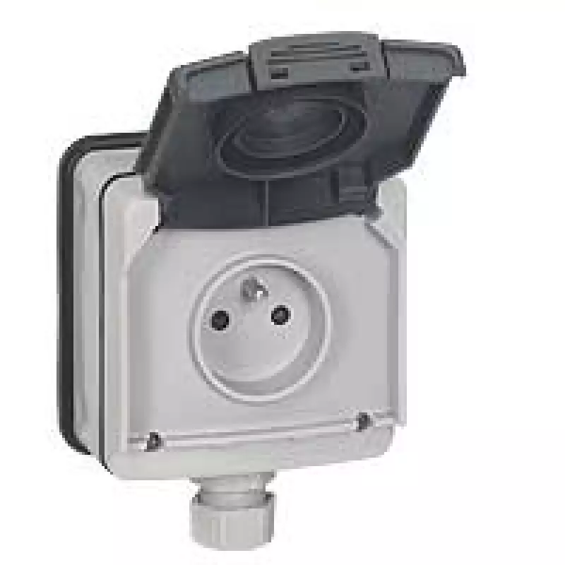 Розетка электрическая Legrand Plexo (серый) Розетка электрическая Legrand Plexo (серый)