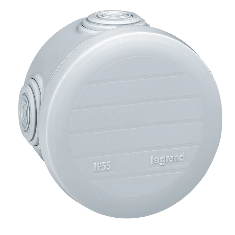 Коробка Plexo IP 55-5 диам. 70 глуб. 45 (белая) Коробка Plexo IP 55-5 диам. 70 глуб. 45 (белая)