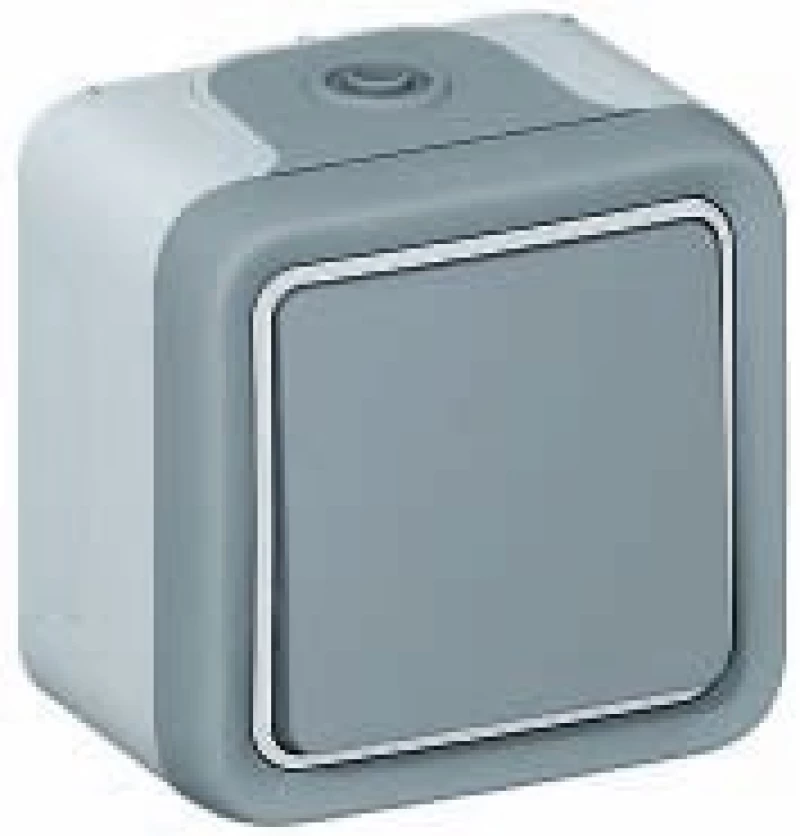 Переключатель 10A, IP 55, для накладного монтажа Plexo (серый) Переключатель 10A, IP 55, для накладного монтажа Plexo (серый)