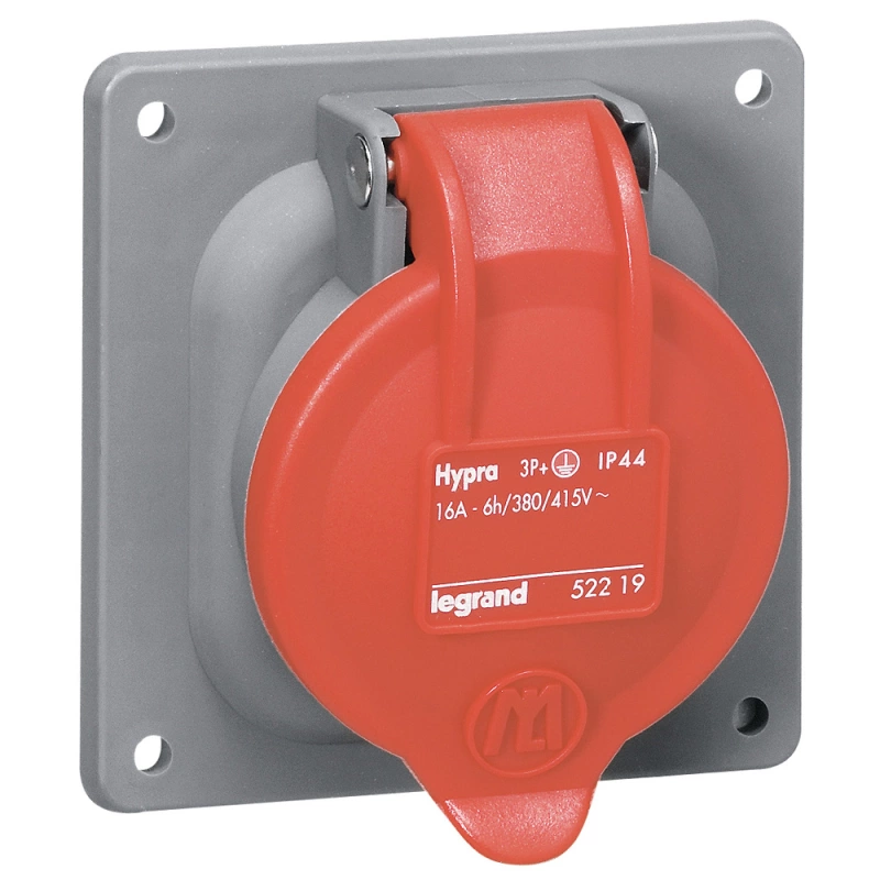 Роз.встр.Hyp IP44 2К+З 400v 16А Роз.встр.Hyp IP44 2К+З 400v 16А