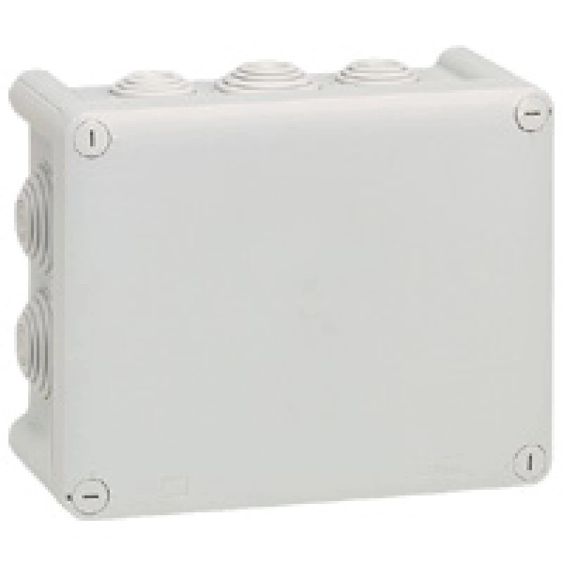 Коробка прямоугольная - 180x140x86 - Программа Plexo - IP 55 - IK 07 - серый - 10 кабельных вводов - 750°C Коробка прямоугольная - 180x140x86 - Программа Plexo - IP 55 - IK 07 - серый - 10 кабельных вводов - 750°C