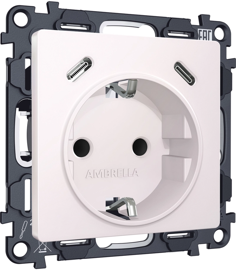     2USB +C 20W ( ) /    16A-250V ALFA MA210510  QUANT (AP2105, VM165)