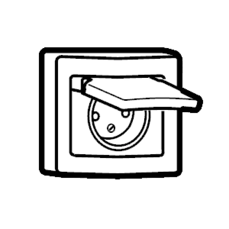 Розетка - Plexo- IP44/IK08 - 2К+З - немецкий стандарт -моноблок Розетка - Plexo- IP44/IK08 - 2К+З - немецкий стандарт -моноблок