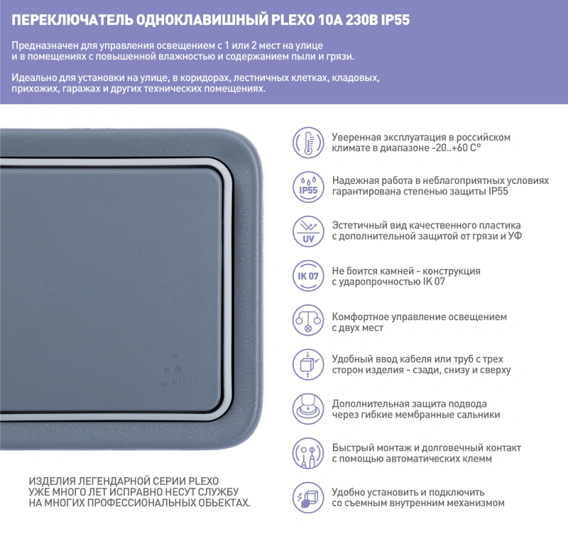 ������������� ������������� PLEXO 10� 230� IP55
