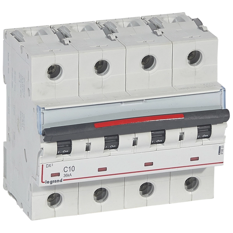 Автоматический выключатель Legrand DX3 - 3P+N - 10A - C - 36kA - 6M - 400В Автоматический выключатель Legrand DX3 - 3P+N - 10A - C - 36kA - 6M - 400В