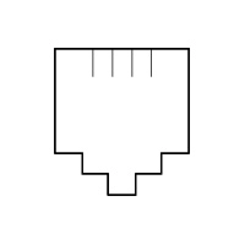 Розетка Mosaic RJ11 4 контакта 2 мод. Розетка Mosaic RJ11 4 контакта 2 мод.