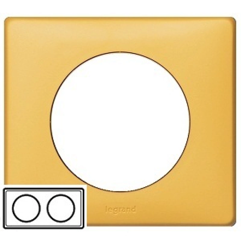 Рамка 2 поста Legrand CELIANE DIY, шафран, 697257 Рамка 2 поста Legrand CELIANE DIY, шафран, 697257