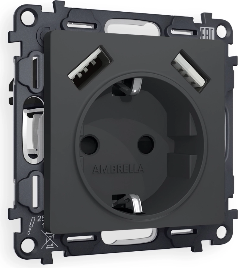     ALFA MA909010    2USB A+A 18W 3000mA ( ) 180-220V/50Hz (5V3A, 9V2.22A, 12V1.66A)     16A-250V 50Hz 2P+E QUANT (AP9090, VM155)