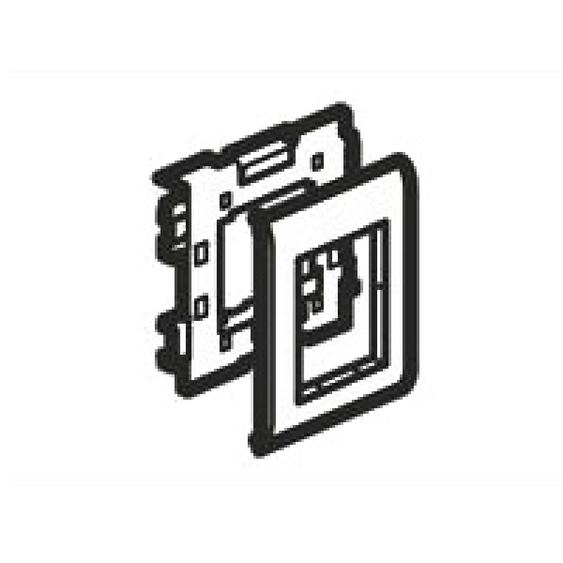 Суппорт 2 модуля для крышки 75 мм (белый) Суппорт 2 модуля для крышки 75 мм (белый)