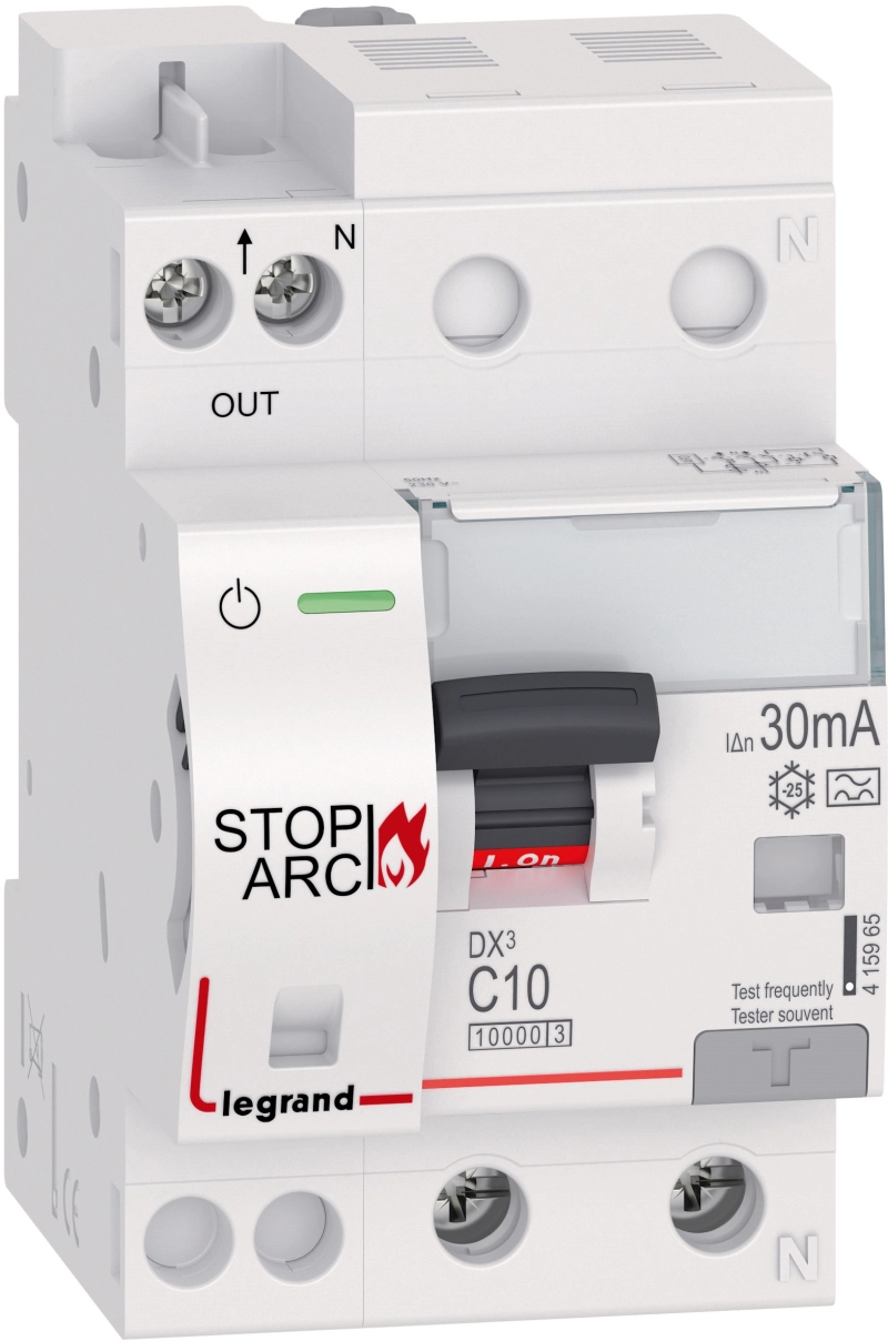 Дифференциальный автомат (АВДТ) Legrand DX3 - 1P+N - 10A - A - 30mA - тип C - 10kA Дифференциальный автомат (АВДТ) Legrand DX3 - 1P+N - 10A - A - 30mA - тип C - 10kA