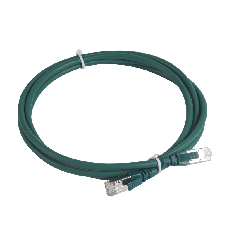 Коммутационный шнур RJ 45 - категория 6а - S/FTP - LSZH - экранированный - 2 м - зеленый Коммутационный шнур RJ 45 - категория 6а - S/FTP - LSZH - экранированный - 2 м - зеленый