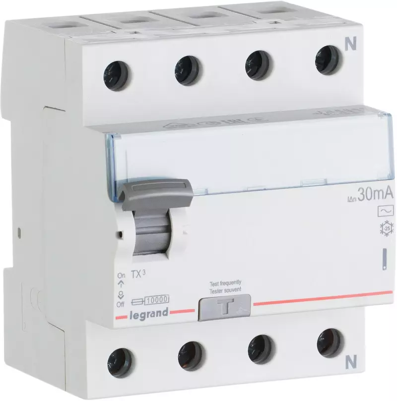 Устройство защитного отключения (УЗО/ВДТ) Legrand TX3 - 4P - 40A - AC - 30mA Устройство защитного отключения (УЗО/ВДТ) Legrand TX3 - 4P - 40A - AC - 30mA